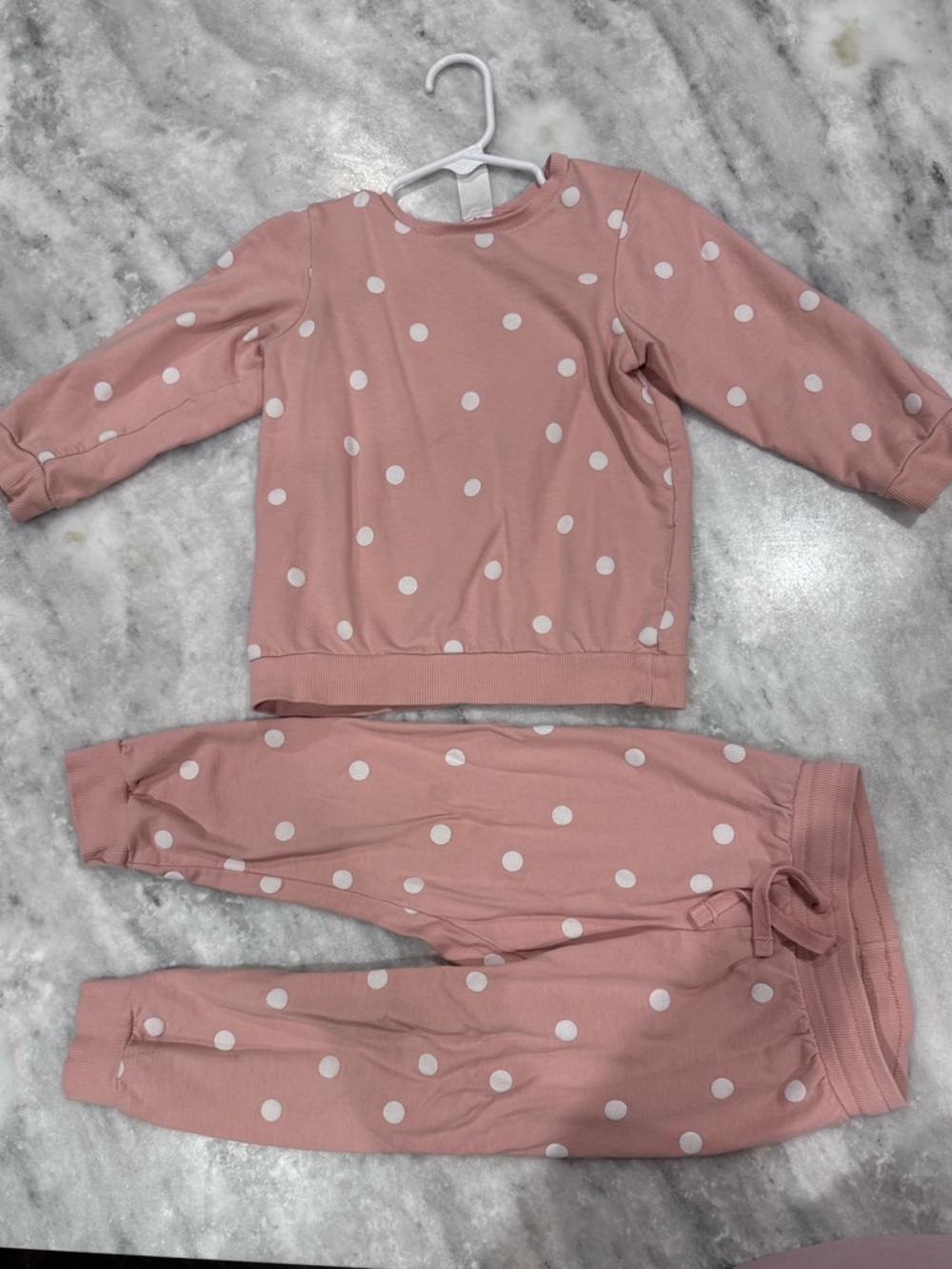 H&M Pink Polka Dot Kids Matching Set